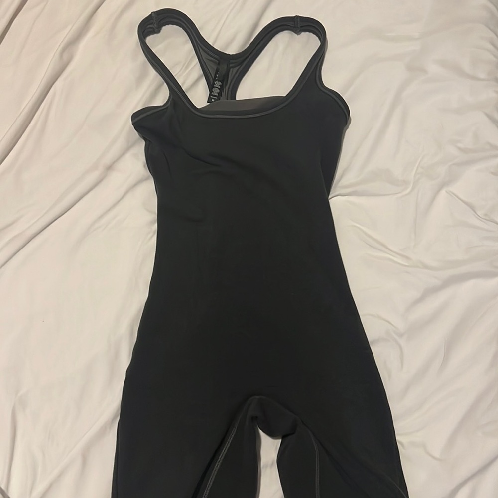 skims romper size xsmall in color “SOOT” outdoor mid bodysuit sold out Worn once